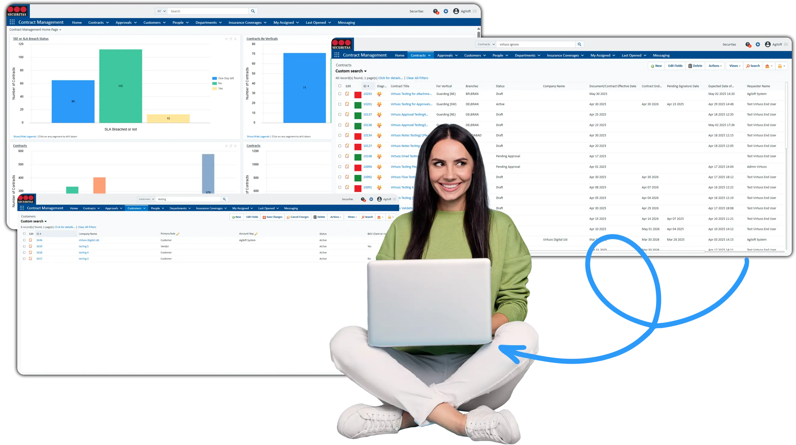 Customer profile user interface
